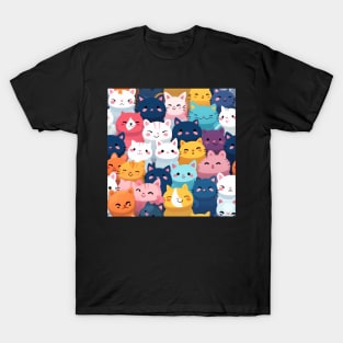 Feline Fantasy: Cute Anime Cats Galore T-Shirt